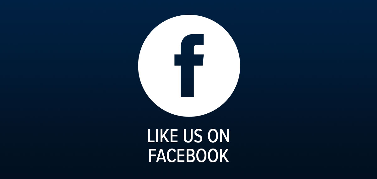 like us on facebook logo and text